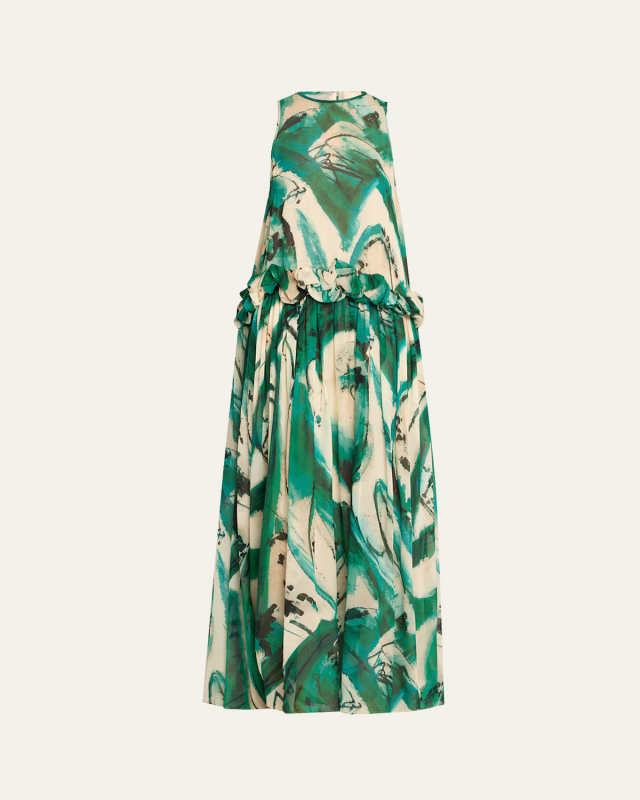 UJ x Lee Krasner Helen Abstract Print Gown